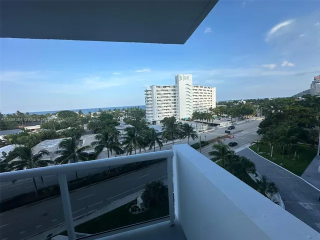 a view of city from balcony