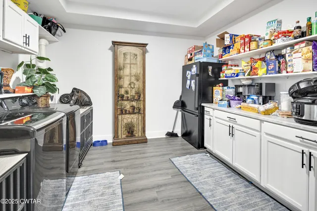 a storage room with storage and utility