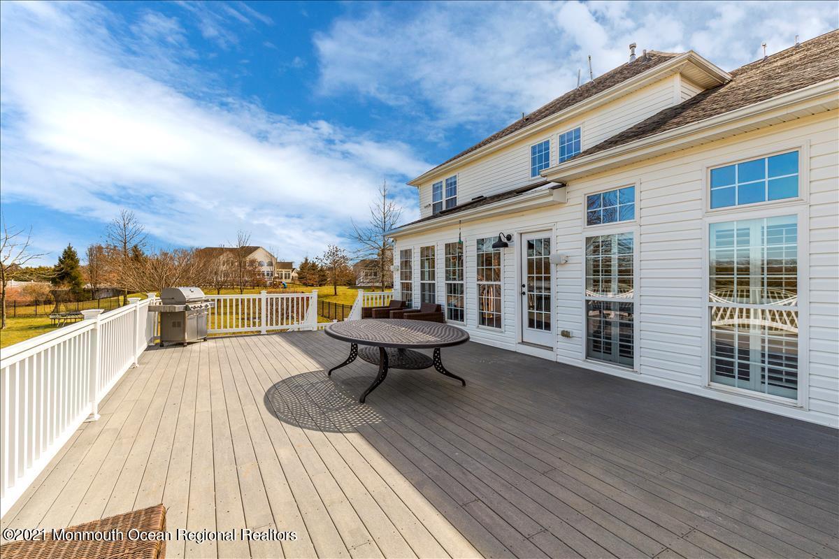 5 Jake Drive Cream Ridge, NJ 08514 - Photo 60 of 64 a view of roof deck with a barbeque and wooden stairs