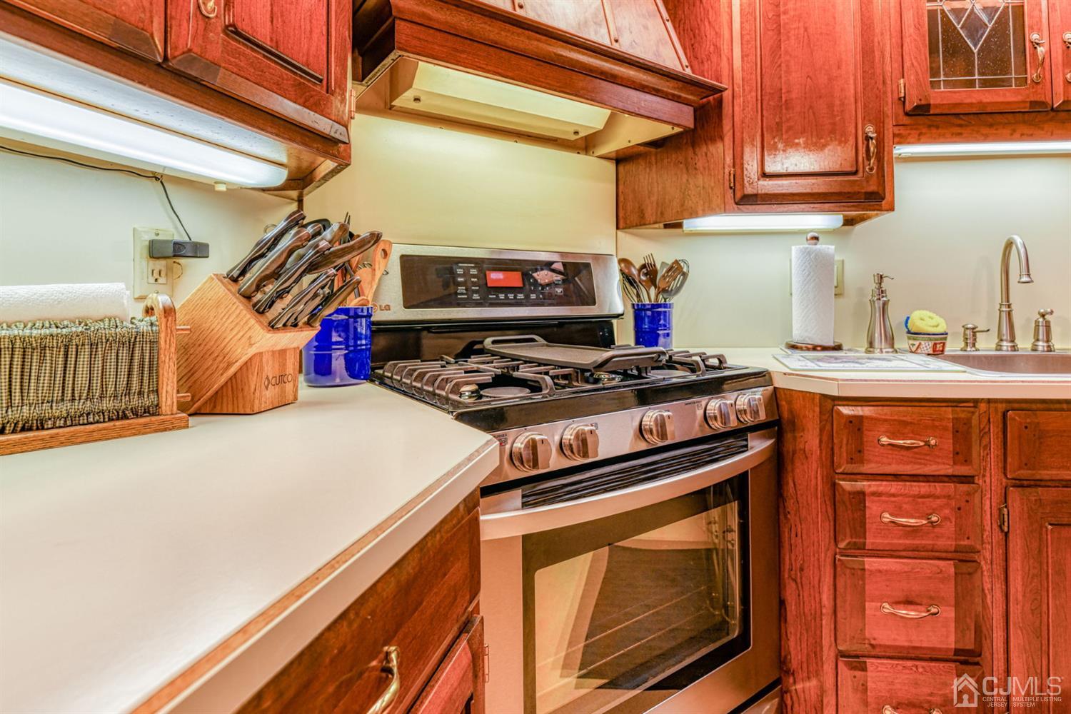 154 East Hill Road Colonia, NJ 07067 - Photo 10 of 25 a kitchen with stainless steel appliances granite countertop a stove and cabinets
