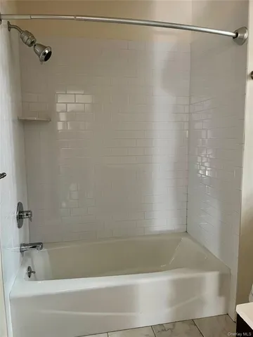 a bathroom with a shower and a bath tub
