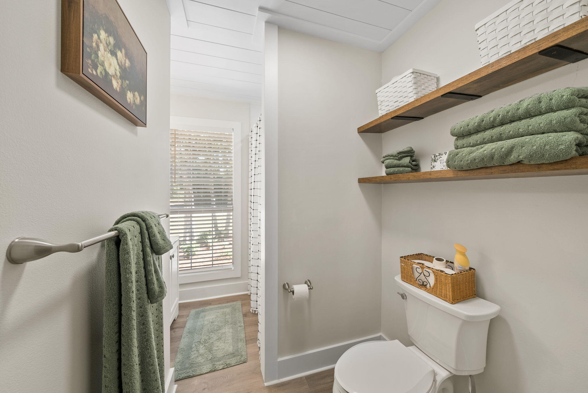1045 Don Bishop Road Santa Rosa Beach, FL 32459 - Photo 31 of 37 a bathroom with a toilet a sink and mirror