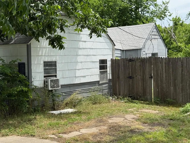 a backyard of a house