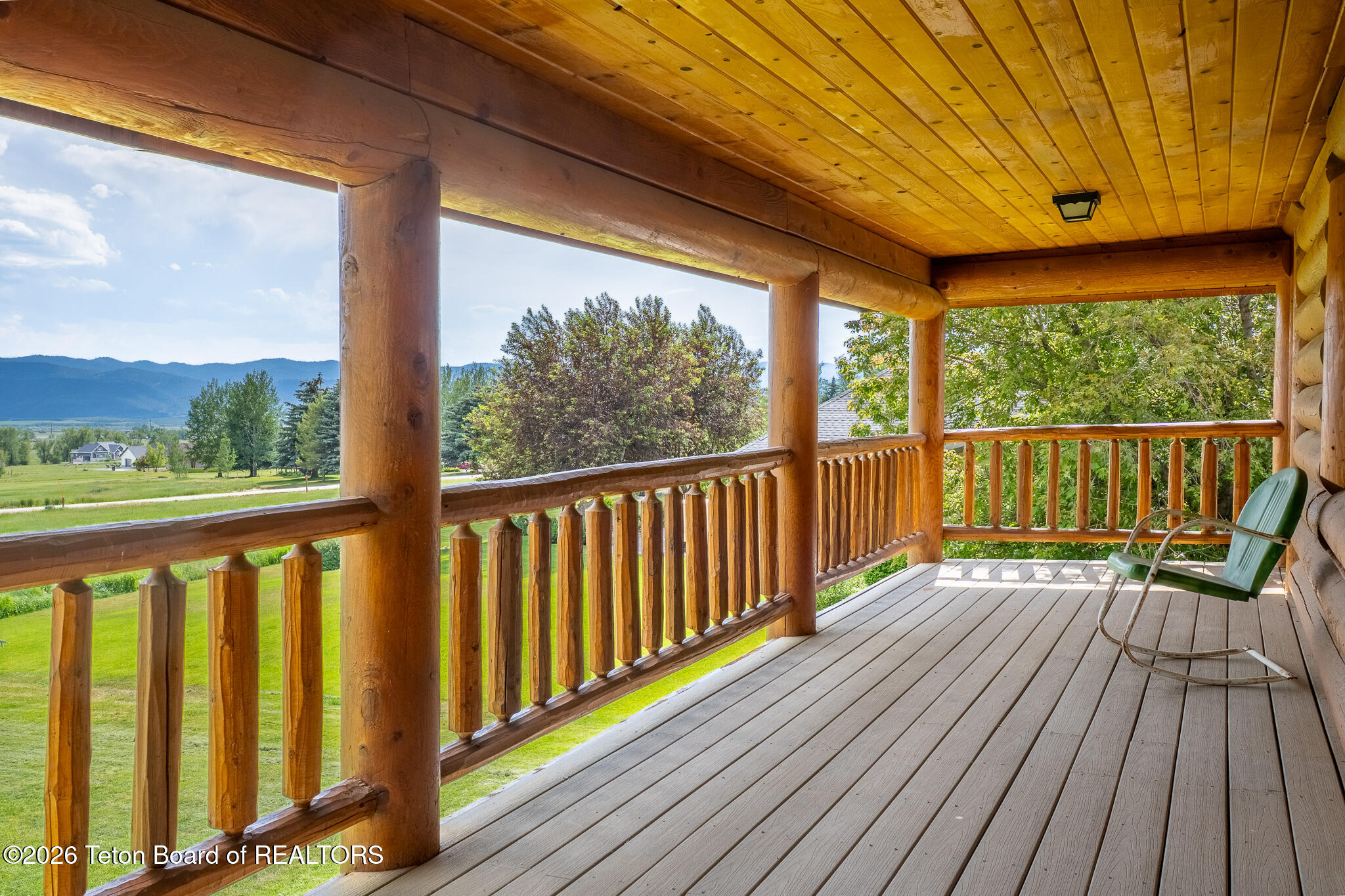 112 Canyon Pines Way Star Valley Ranch, WY 83127 - Photo 41 of 43 Upstairs Covered Balcony