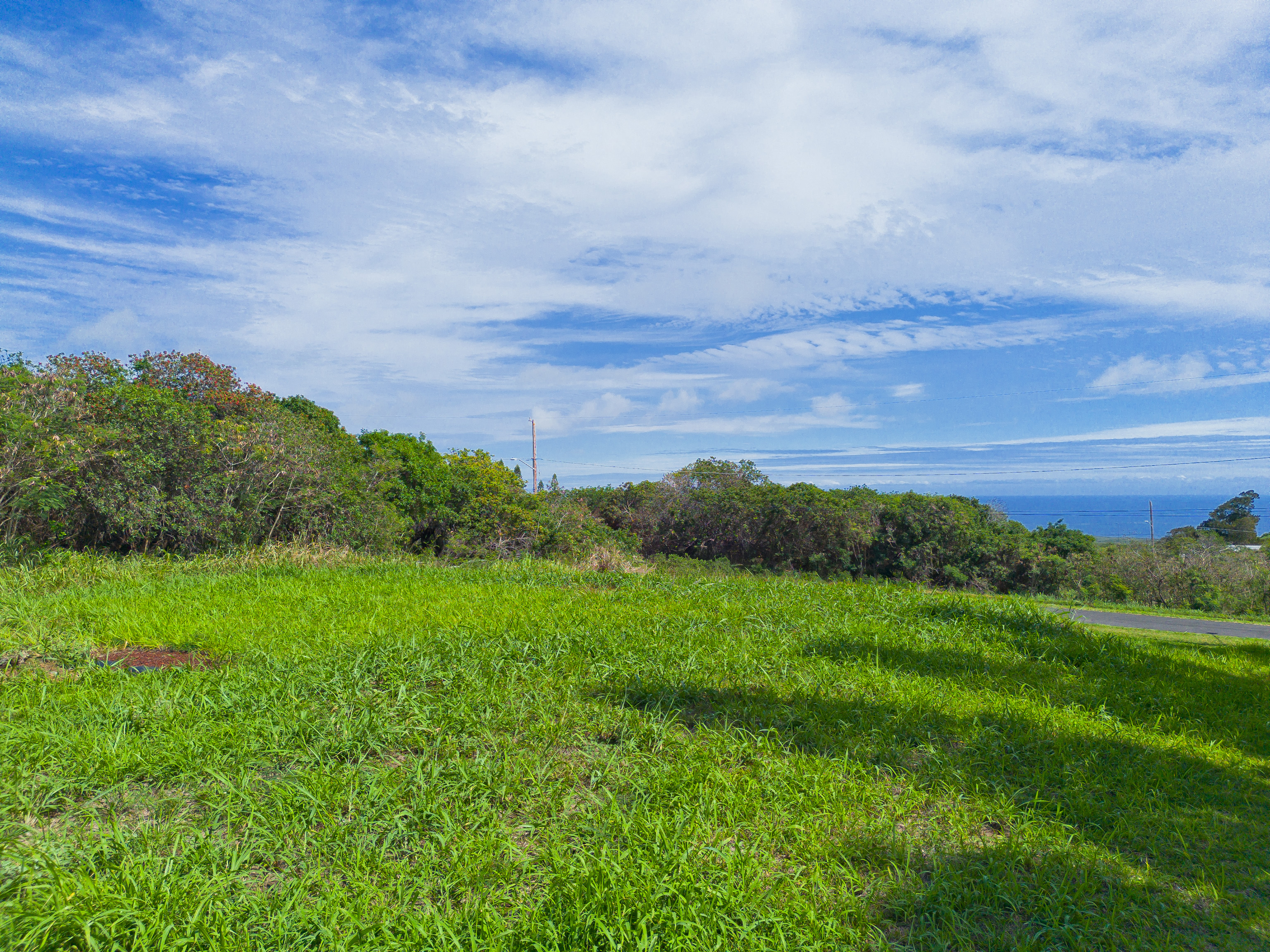 94-1436 Lot 32 Kaulua Circle Naalehu, HI 96772 - Photo 4 of 13 a view of a lush green outdoor space with a swimming pool and valleys in the background