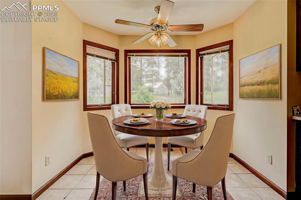 6290 Old Ranch Road Colorado Springs, CO 80908 - Photo 25 of 48 a dining room with furniture and window