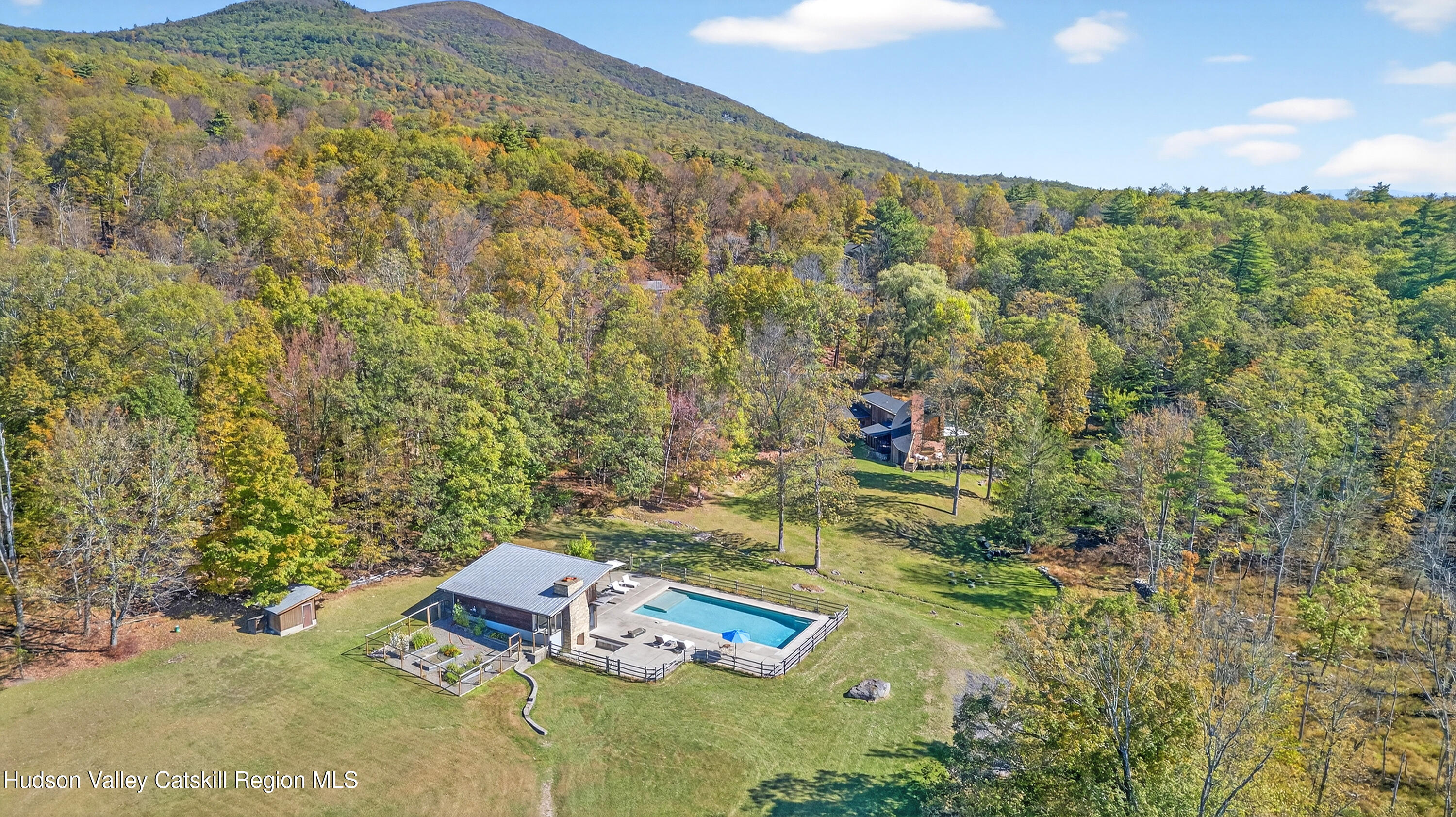 289 Upper Byrdcliffe Road Woodstock, NY 12498 - Photo 49 of 49 drone pool house