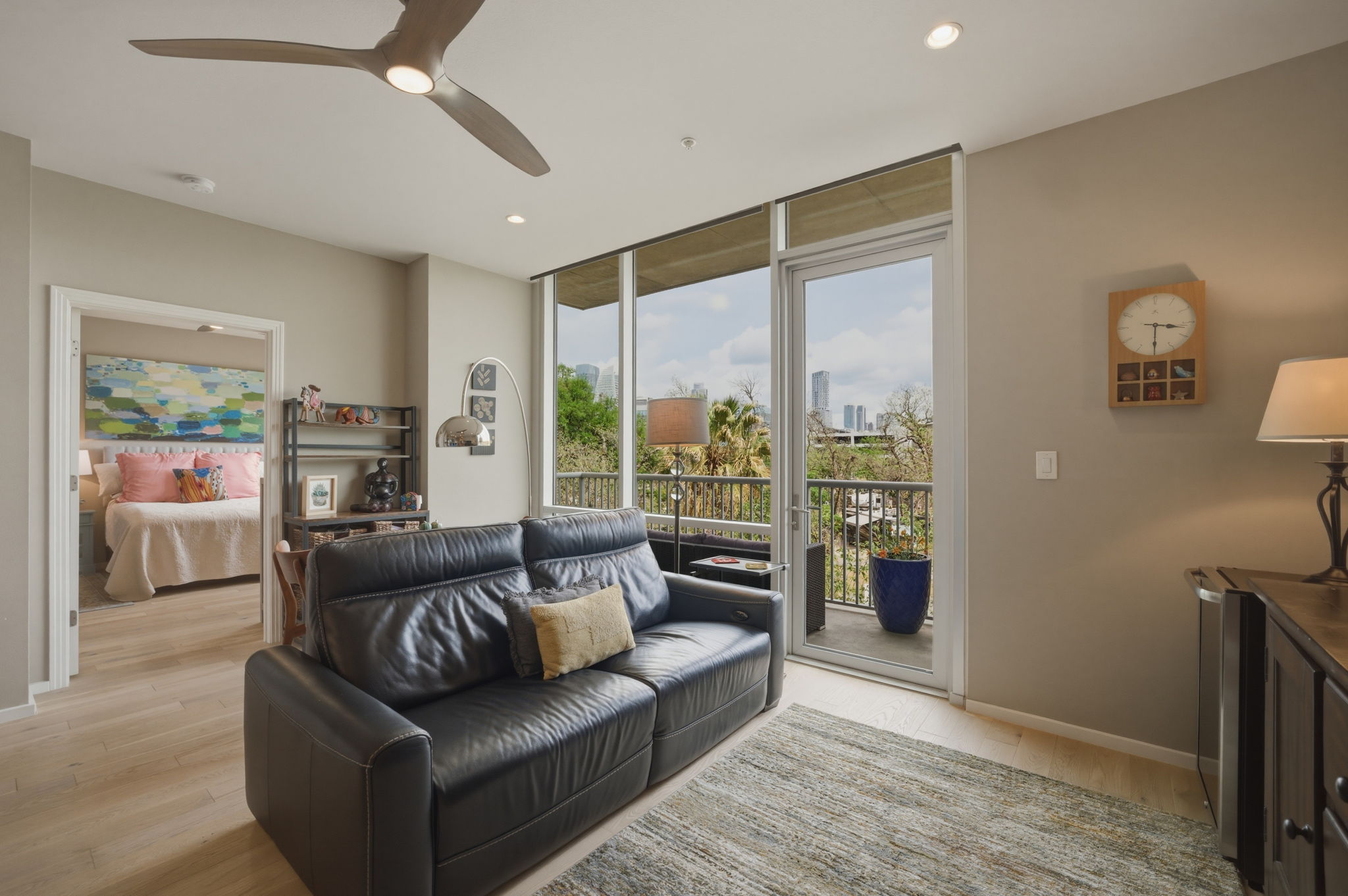 1600 Barton Springs Road, Unit 4305 Austin, TX 78704 - Photo 6 of 26 a living room with furniture and a large window