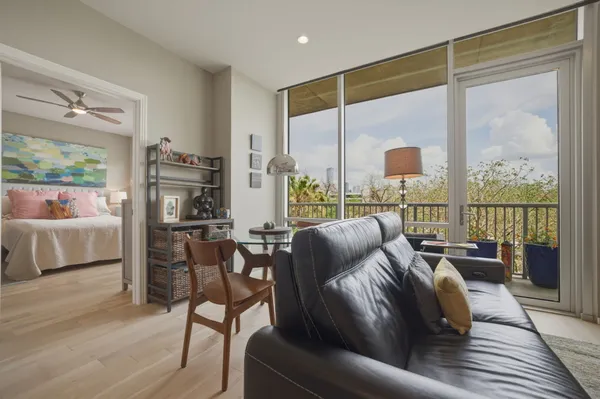 a kitchen with lots of counter top space