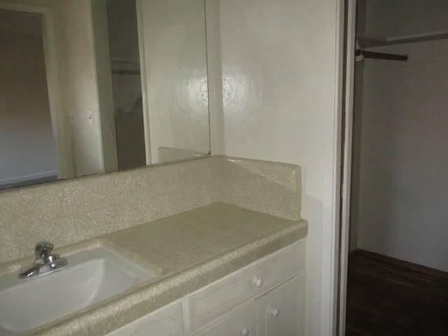 a bathroom with a sink and a bathtub