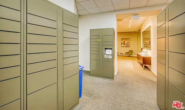 a view of entryway with wooden walls