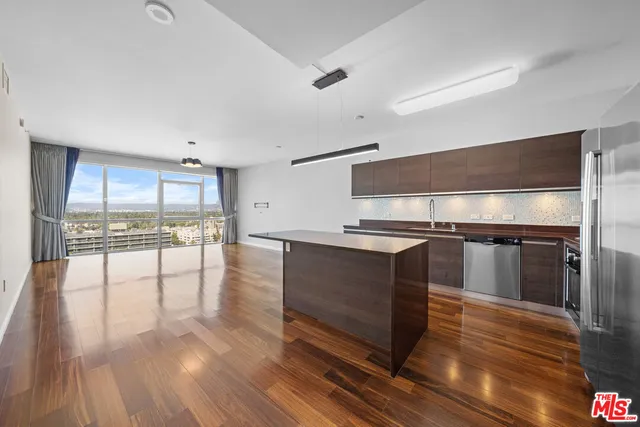 an empty room with closet