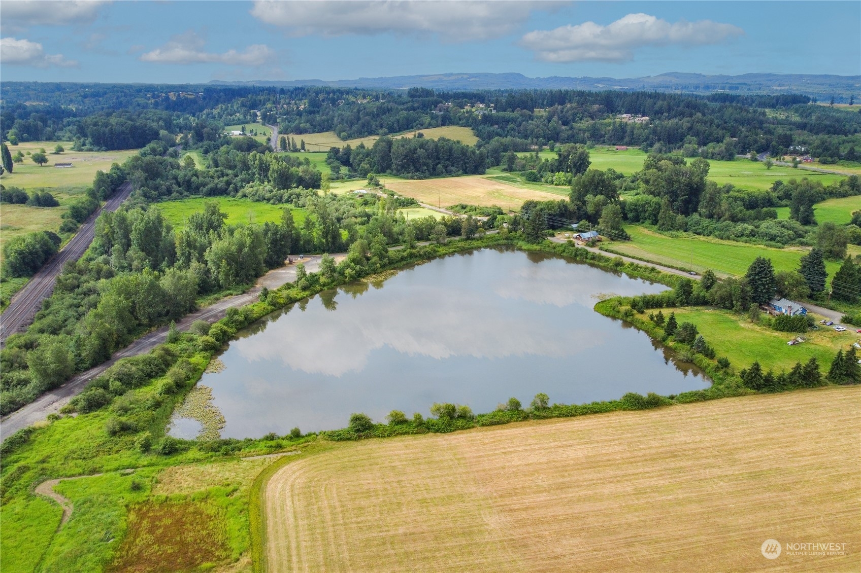 0 Southwest Hillburger Road Chehalis, WA 98532 - Photo 14 of 16 an aerial view of a houses with outdoor space and lake view