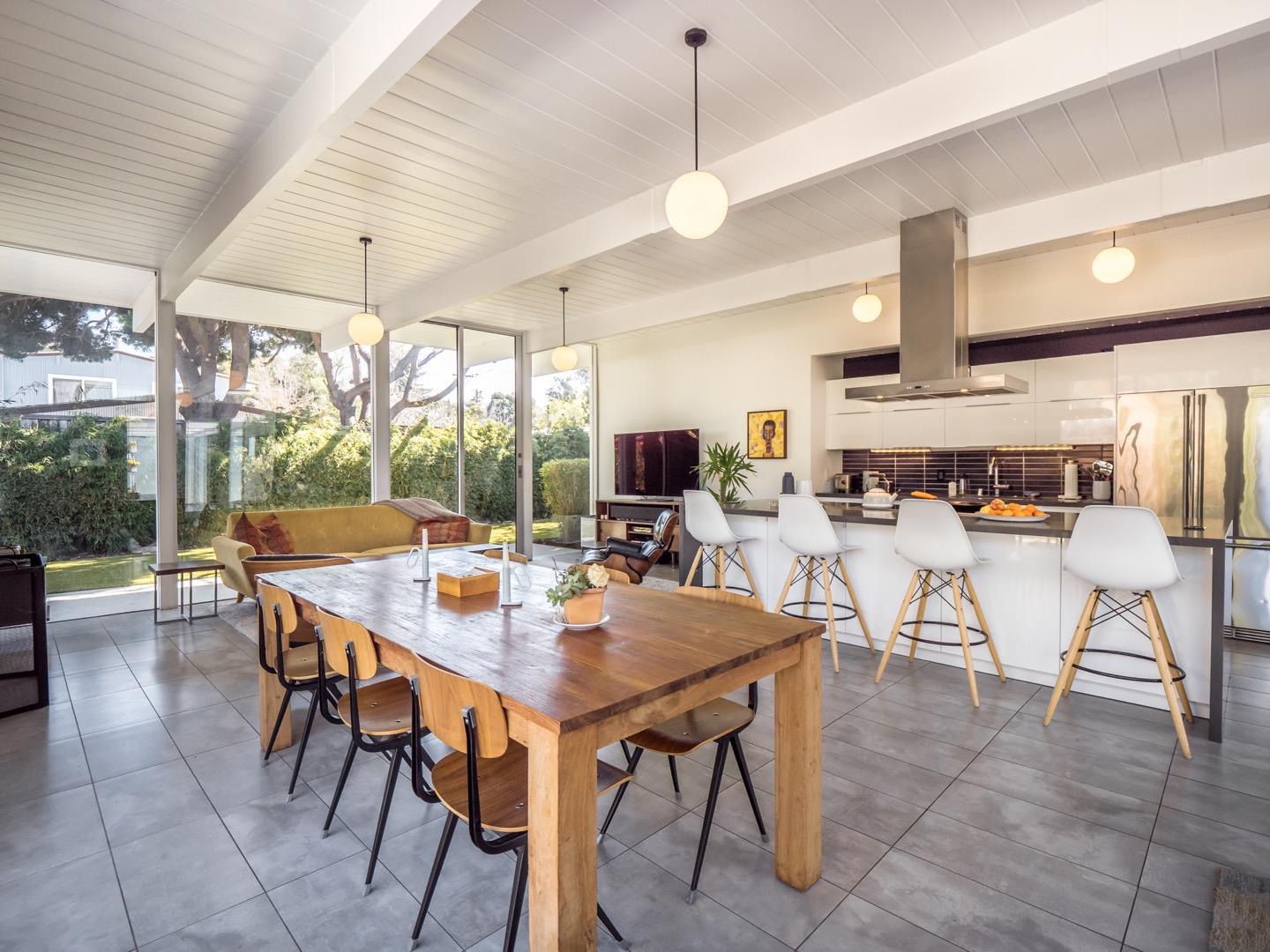 3449 Thomas Drive Palo Alto, CA 94303 - Photo 5 of 59 a view of a dining room with furniture window and outside view