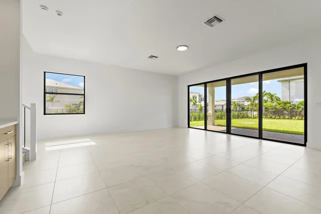 a view of a hallway with entryway