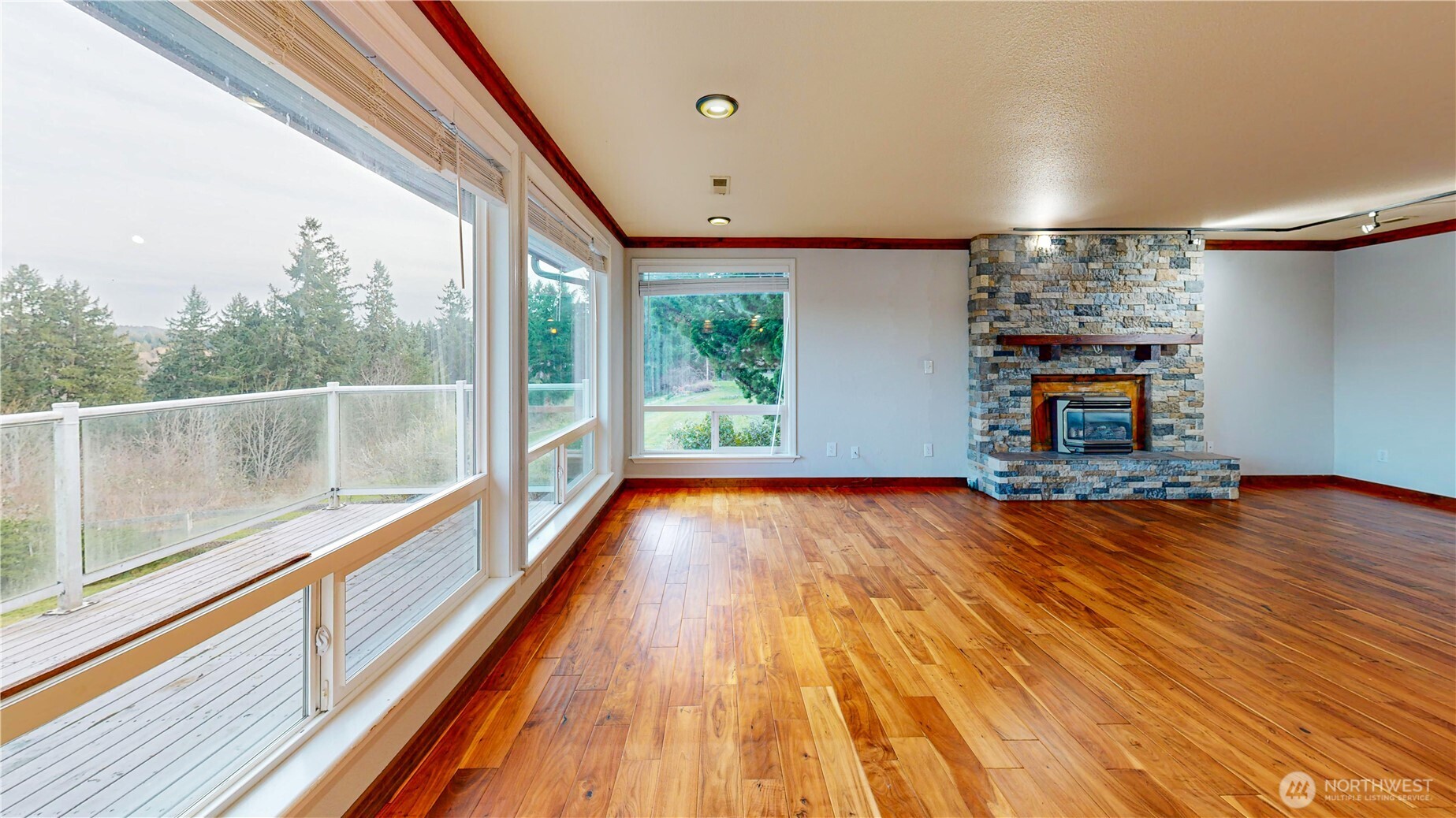 5810 Meridian Road Southeast Olympia, WA 98513 - Photo 16 of 40 a view of empty room with wooden floor and fan