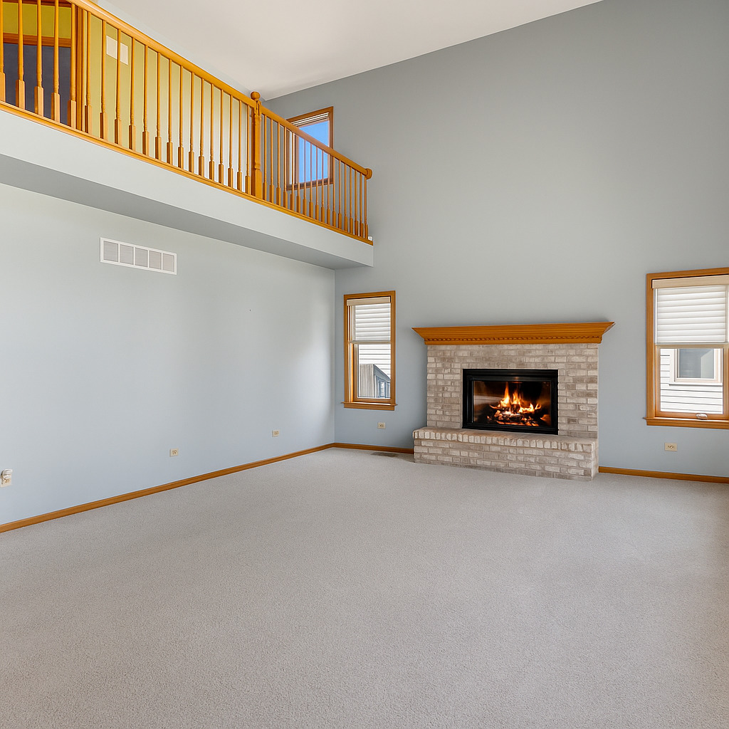 1910 Arbor Fields Drive Plainfield, IL 60586 - Photo 12 of 26 a view of an empty room with a fireplace