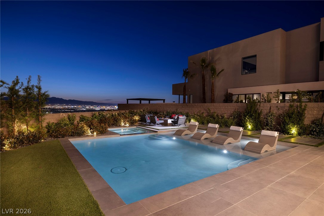 619 Overlook Rim Drive Henderson, NV 89012 - Photo 3 of 29 Pool with Strip View