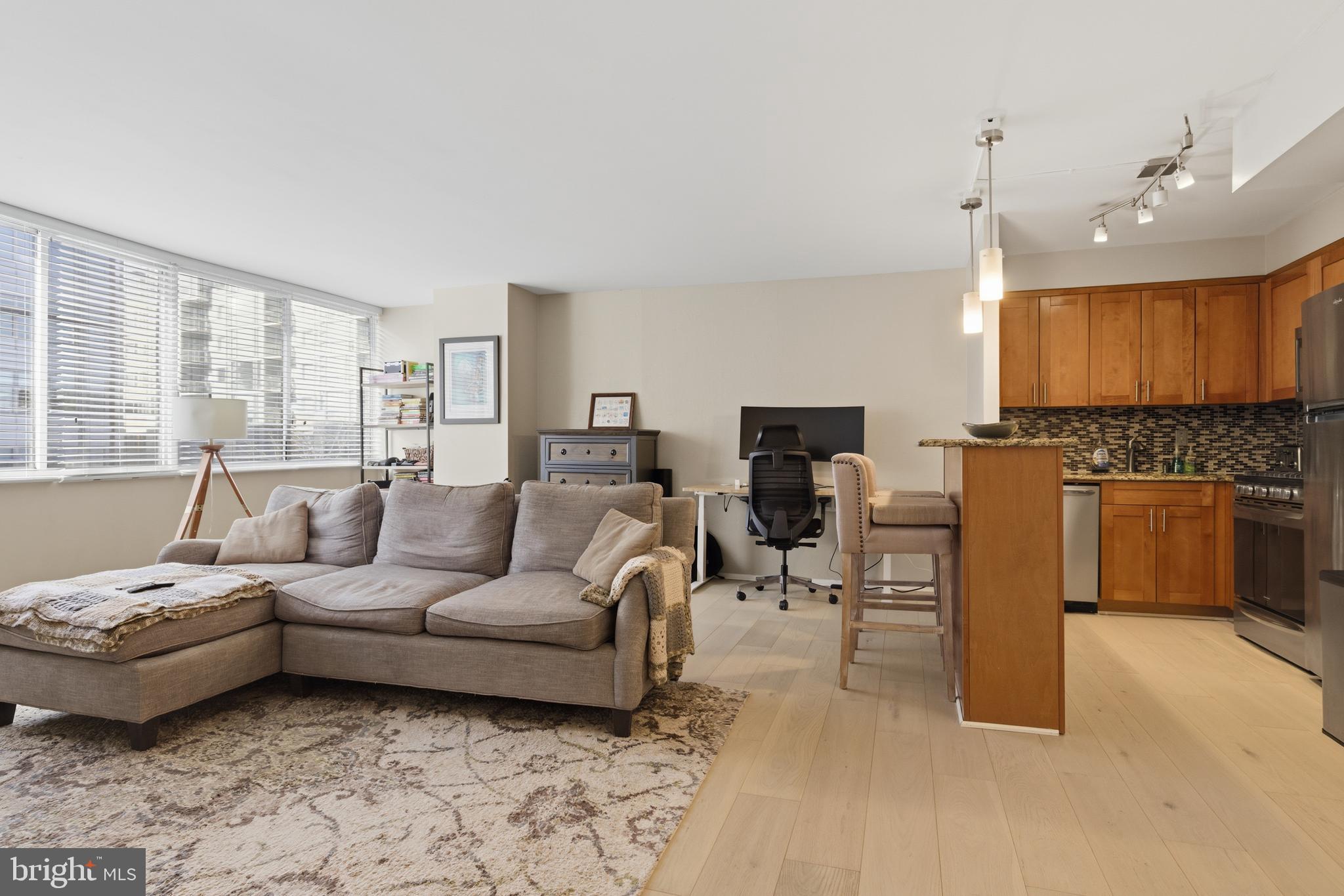 1245 13th Street Northwest, Unit 412 Washington, DC 20005 - Photo 13 of 13 Open floor plan-LR/Kitchen