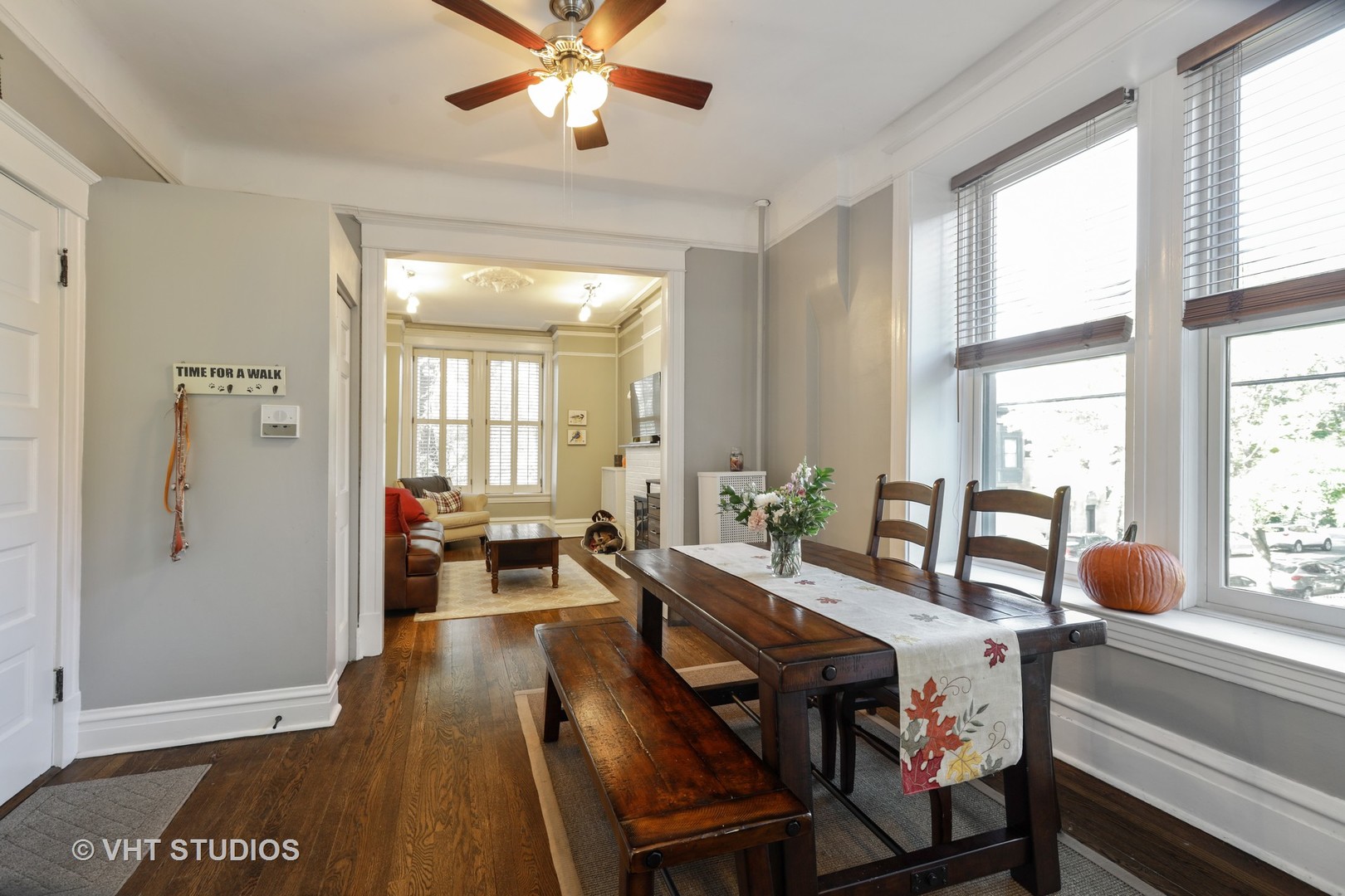 2159 North Seminary Avenue, Unit B Chicago, IL 60614 - Photo 6 of 14 a view of a dining room with furniture window and wooden floor