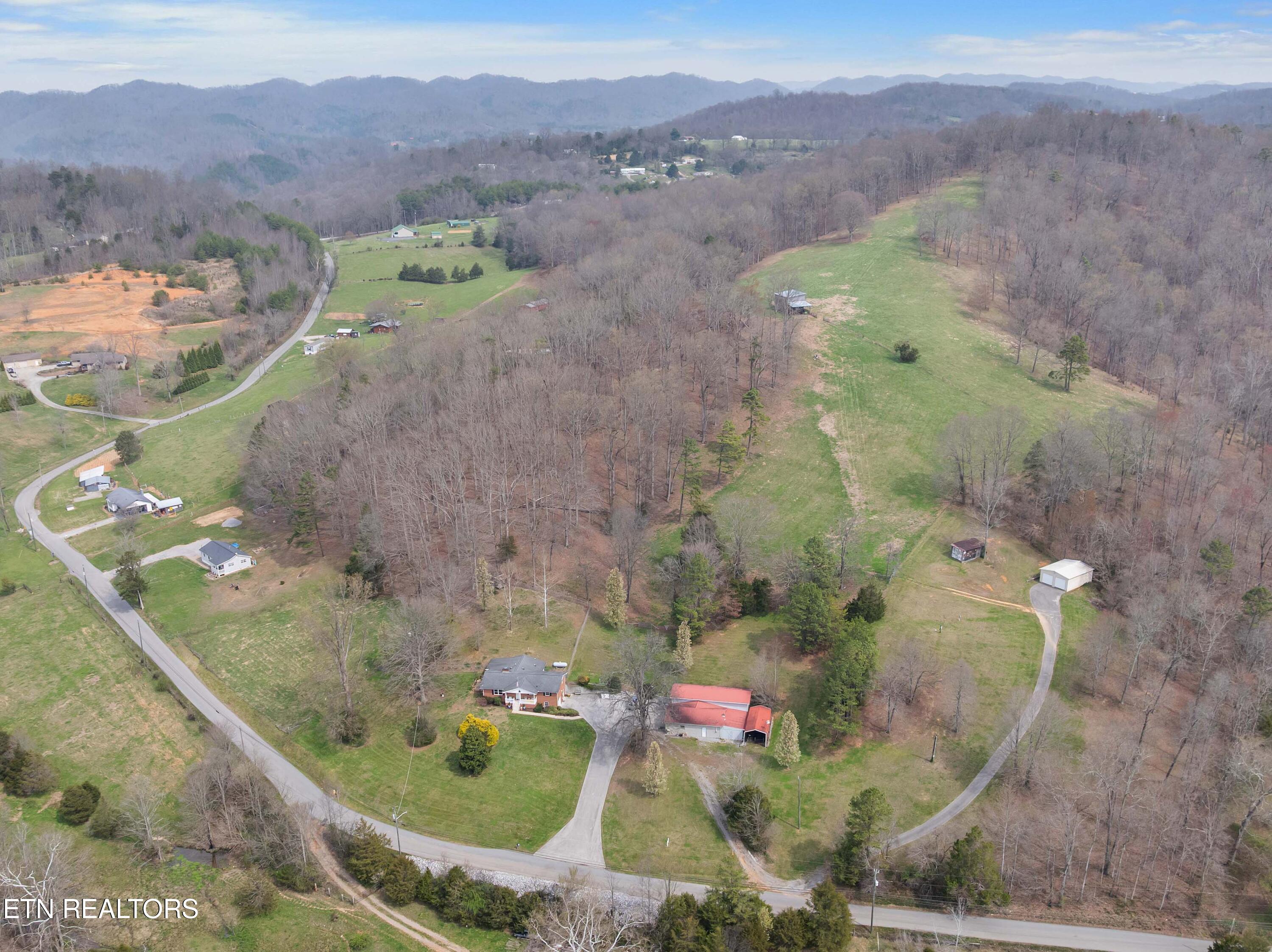 395 Wolfe Road Luttrell, TN 37779 - Photo 56 of 56 DRONE OVERALL VIEW