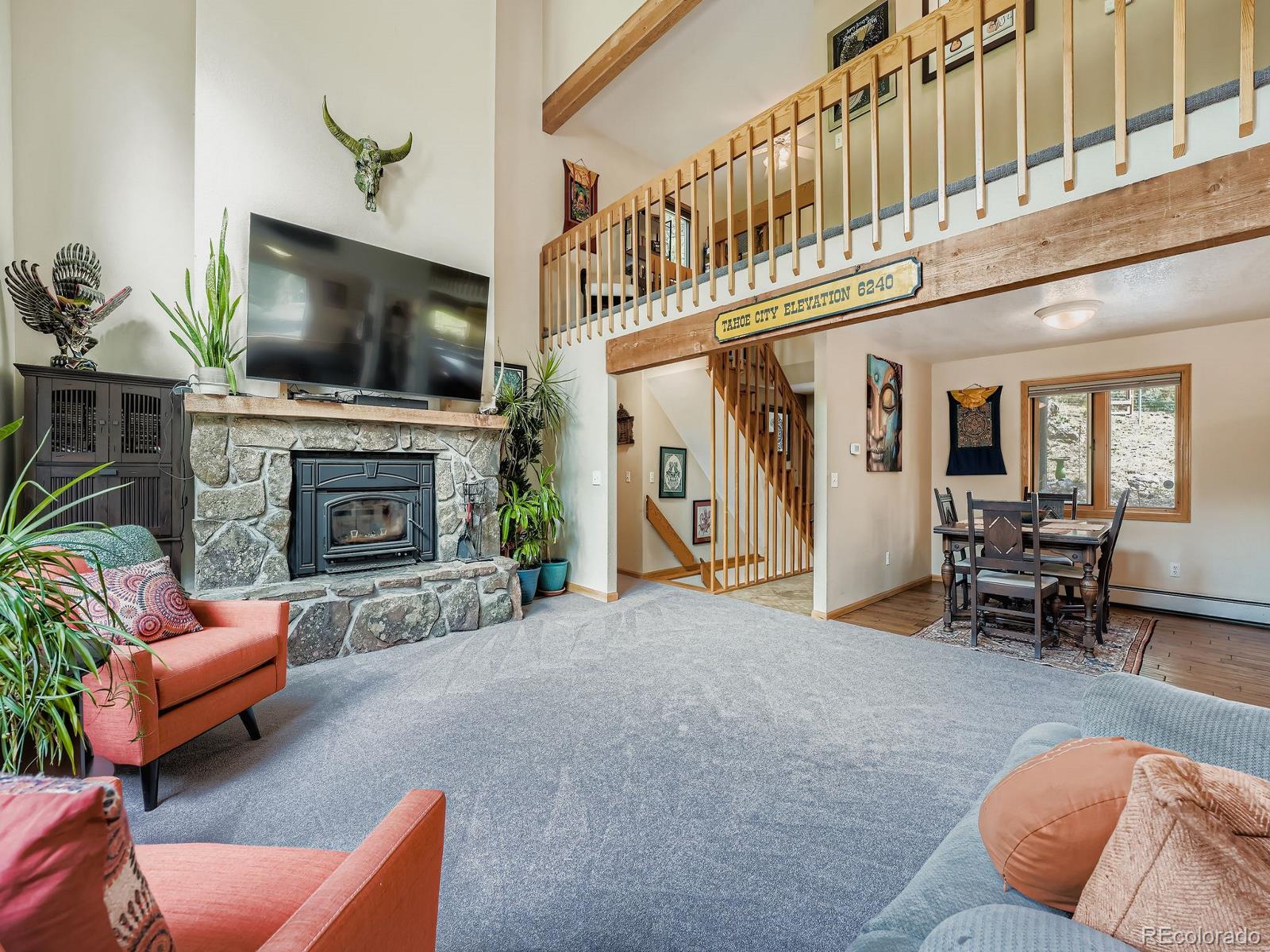425 Patty Drive Evergreen, CO 80439 - Photo 8 of 43 a living room with furniture and a flat screen tv