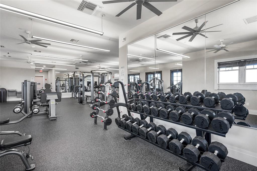 6236 Springmont Loop Palmetto, FL 34221 - Photo 55 of 55 a large room with gym equipment and a large window