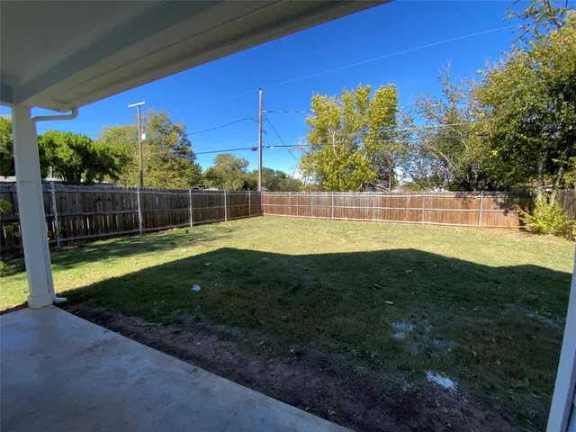 a backyard of a house