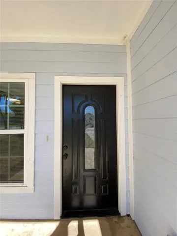 a view of a door of the house