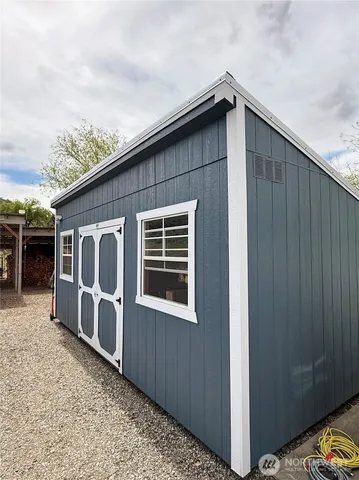 a front view of a house with windows