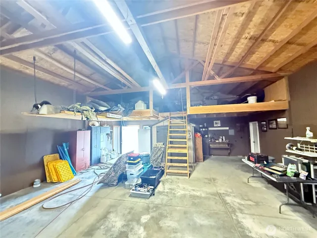 a view of a hall with couch