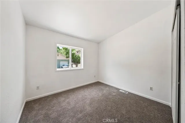 a view of small space with racks on the wall