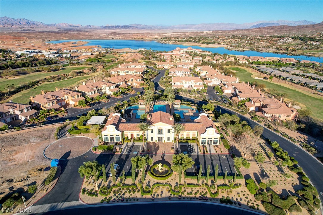 10 Strada Bella Vista, Unit 101 Henderson, NV 89011 - Photo 54 of 64 Aerial of The V Community, area with Lake and mountain view and a golf club
