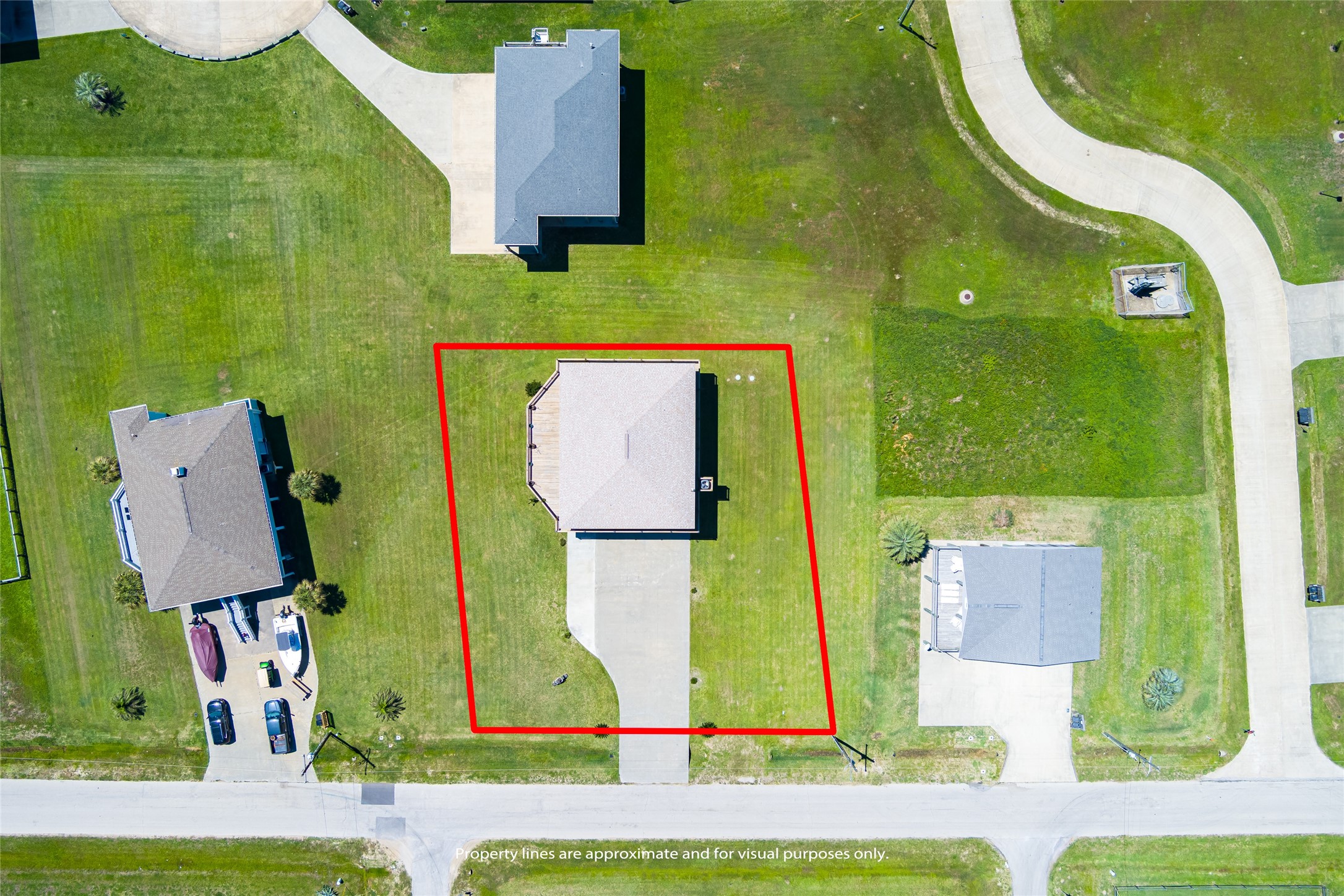 817 Boyt Road Crystal Beach, TX 77650 - Photo 9 of 49 an aerial view of a house with a swimming pool