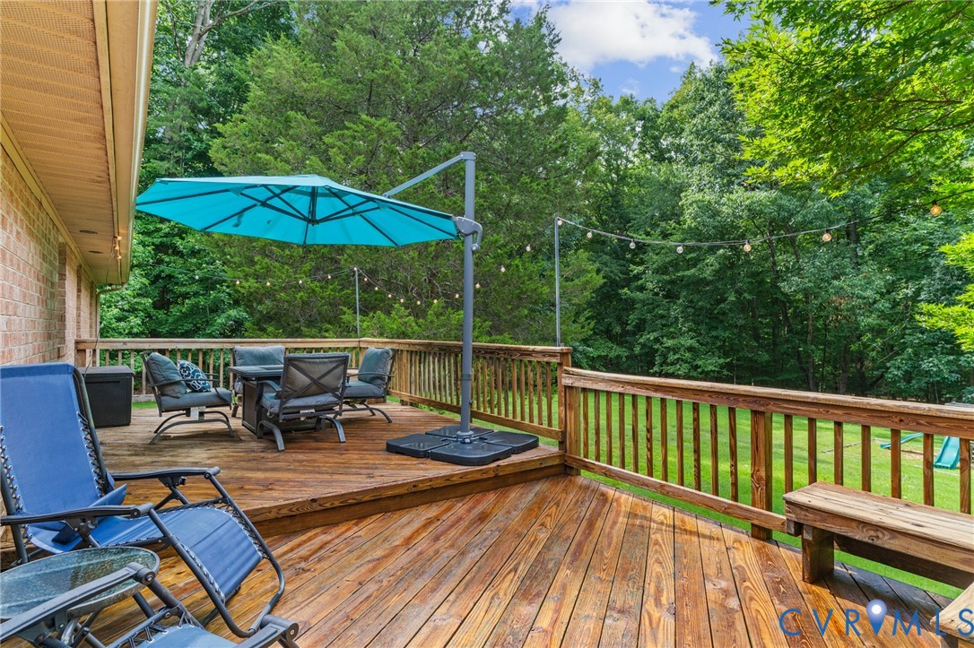 9400 Morley Road Midlothian, VA 23112 - Photo 27 of 38 Large deck overlooking the spacious back yard is p
