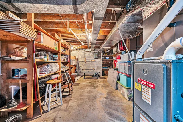 a view of storage and utility room