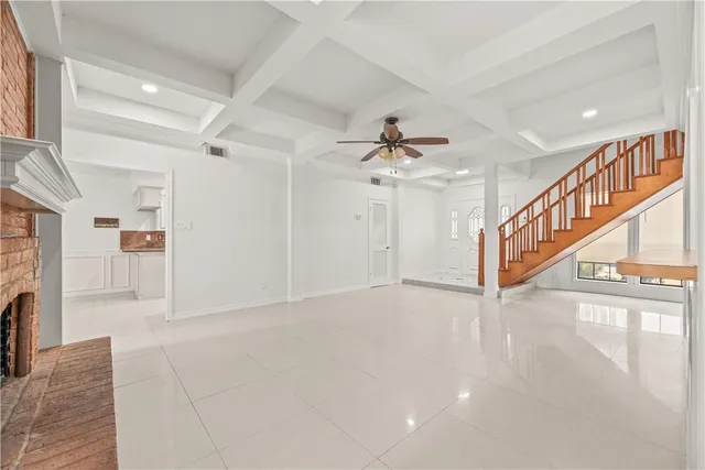 a view of an entryway with a hall