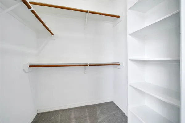 a close view of closet