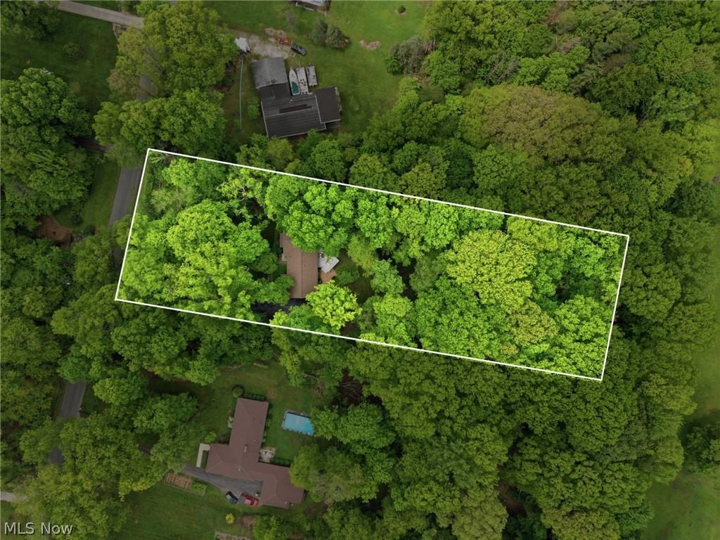 4587 Ranchwood Road Akron, OH 44333 - Photo 40 of 44 Aerial View with lot lines