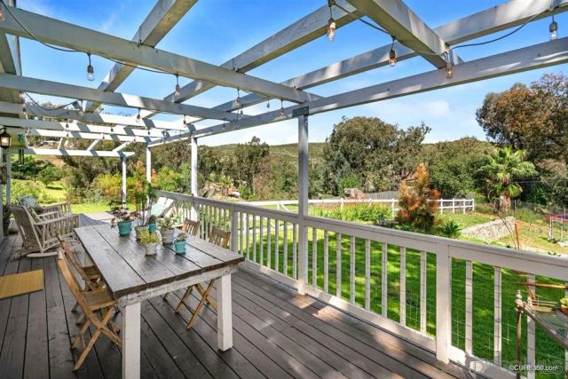 a view of a balcony with chairs