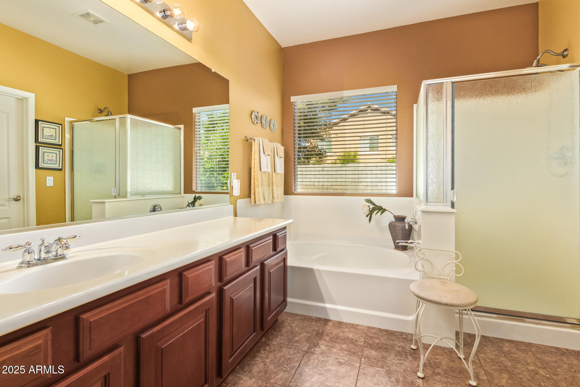 6934 West Beverly Road Laveen, AZ 85339 - Photo 17 of 31 a spacious bathroom with a tub sink and mirror