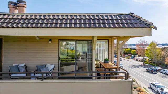 a view of a living room and bathroom