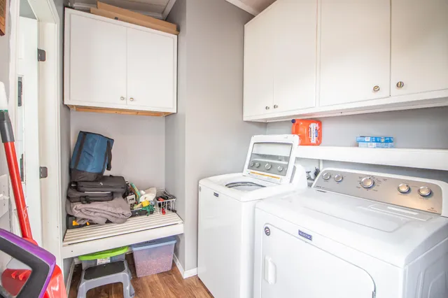 a room with storage and utility