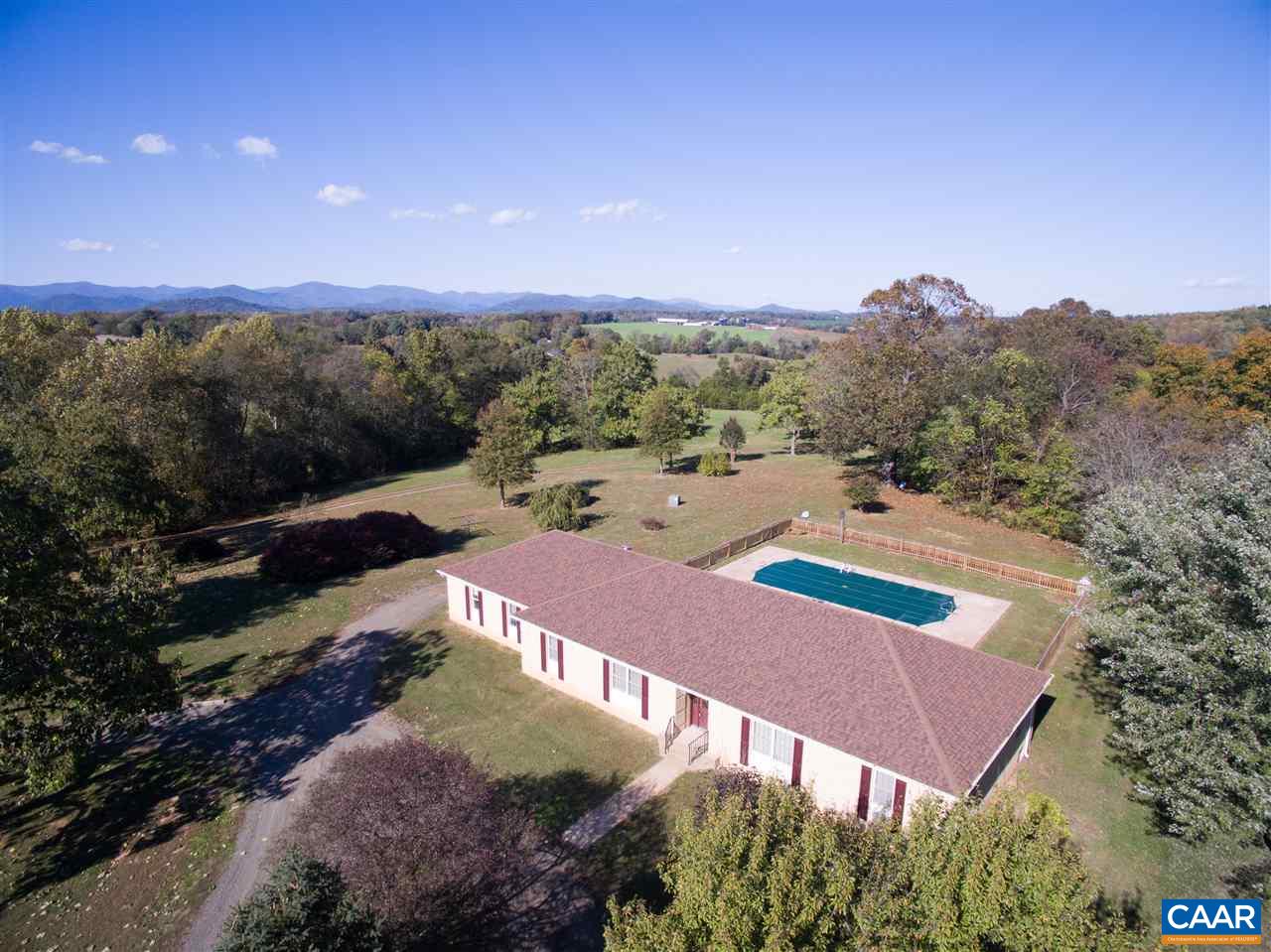 a view of an outdoor space yard swimming pool and mountain view