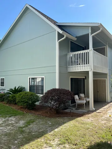 a house view with a garden space
