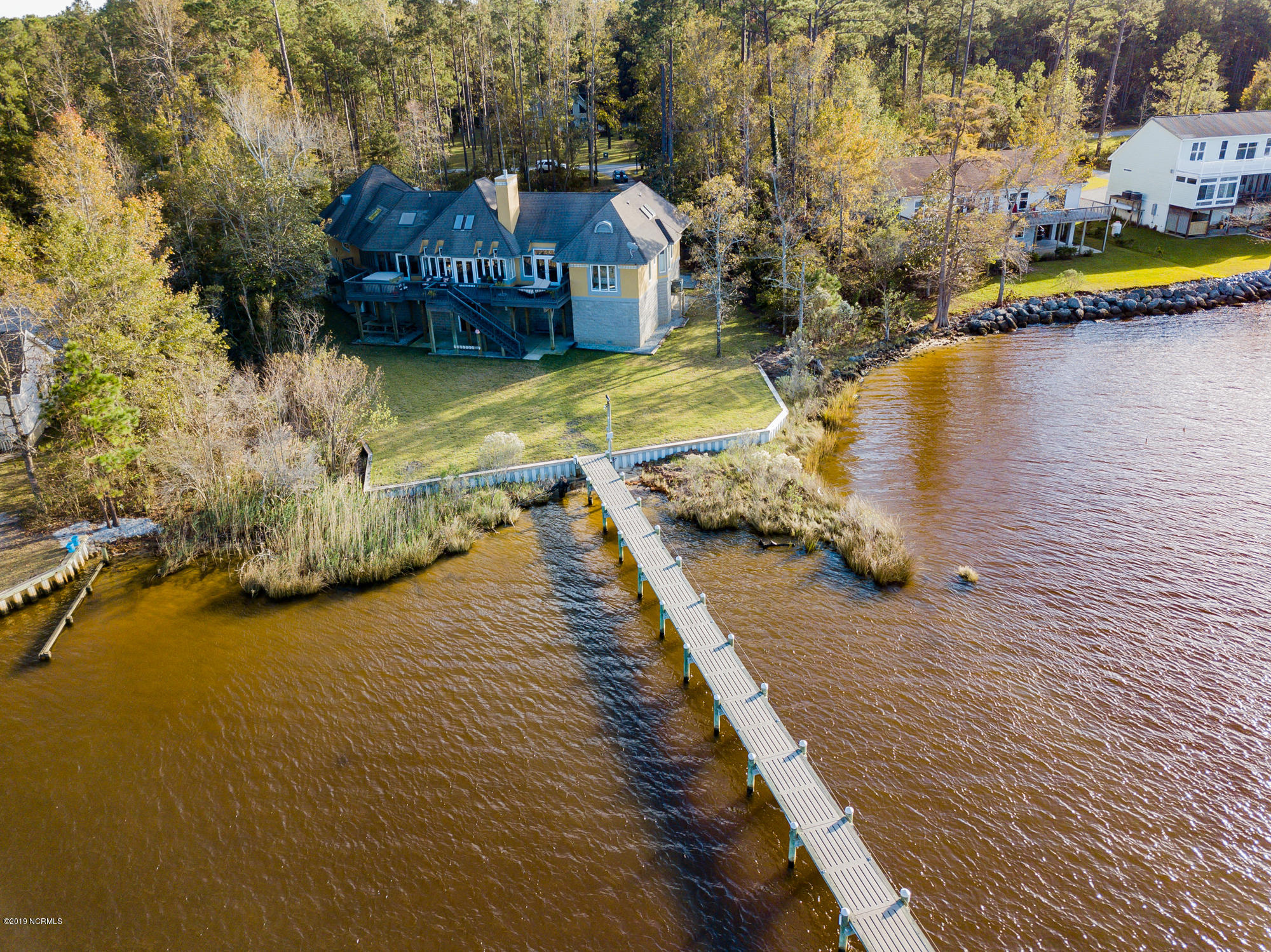 526 Bay Shores Road Merritt, NC 28556 - Photo 7 of 60 Waterfront Aerial View