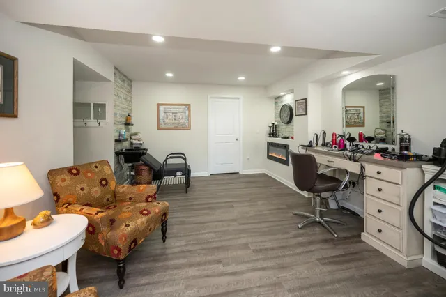 a building outdoor space with patio