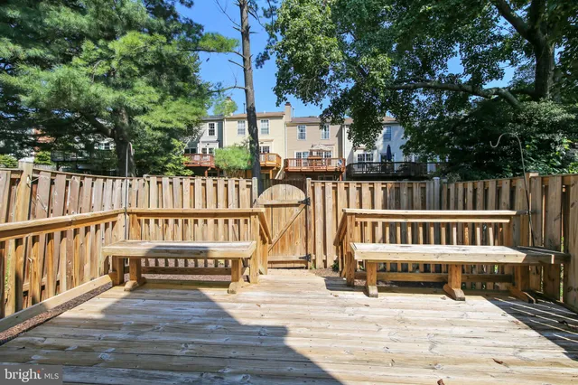 a view of wooden deck