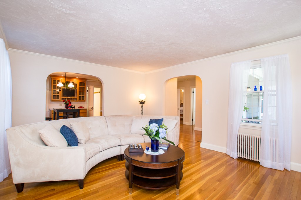 24 Murray Road Newton, MA 02465 - Photo 10 of 30 a living room with furniture and a potted plant