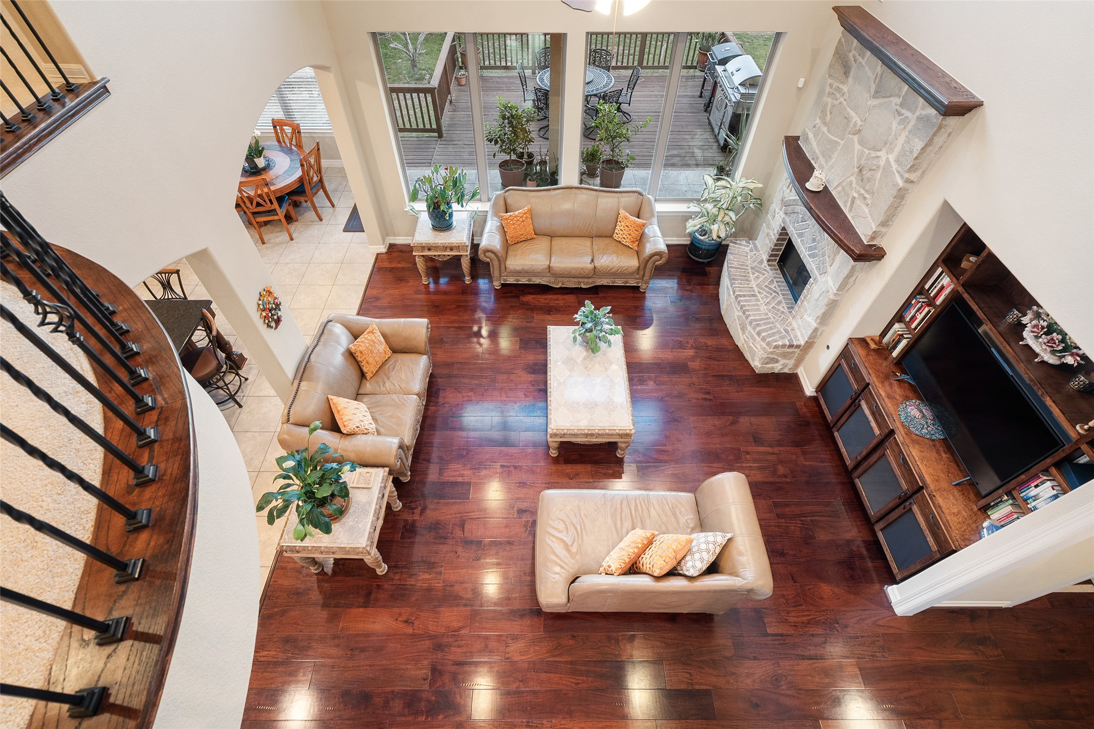 1200 Lions Lair Leander, TX 78641 - Photo 22 of 40 a living room with furniture and a fireplace